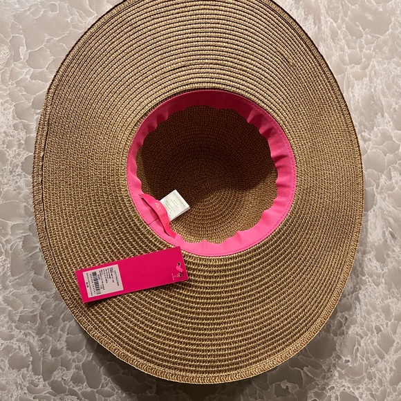 NWT Lilly Pulitzer Floppy Beach Hat Pink Floral Journey To The Jungly - Picture 3 of 5